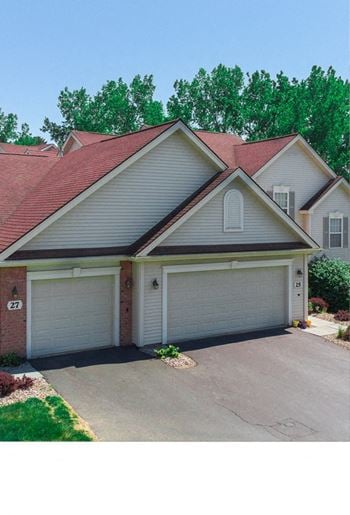 Townhome with a 1-car garage and townhome with a 2-car garage